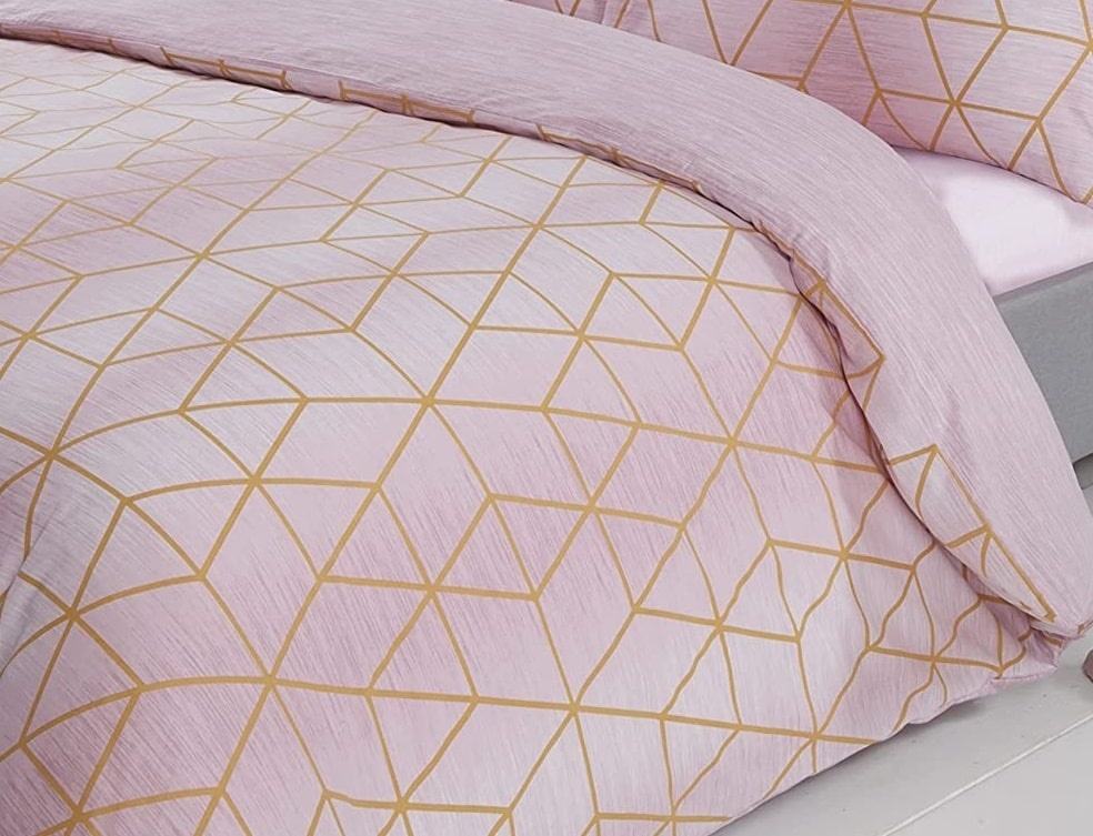 Finest Homeware dekbedovertrek Calvin blush pink