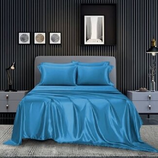.Decoware® Glans satijn dekbedovertrek - petrol
