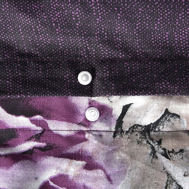 Dekbedovertrek Inky floral - Polykatoen - 1-persoons (135x200 + 50x75cm)