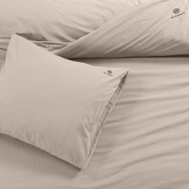 BLCKOUT dekbedovertrek Alberta - zand - biologische percale katoen