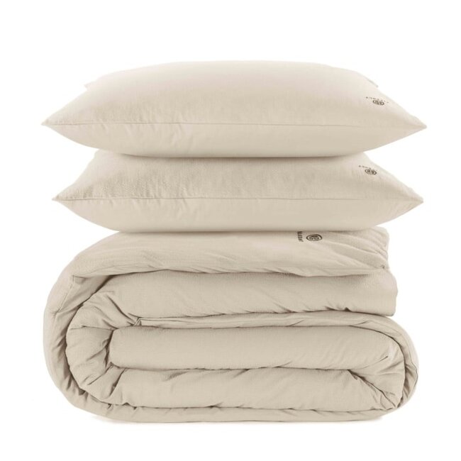 BLCKOUT dekbedovertrek Alberta - zand - biologische percale katoen