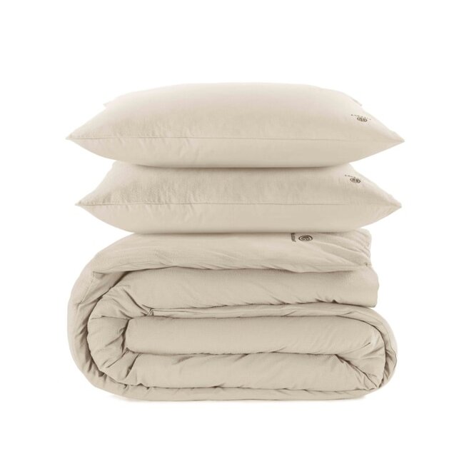 BLCKOUT dekbedovertrek Alberta - zand - biologische percale katoen