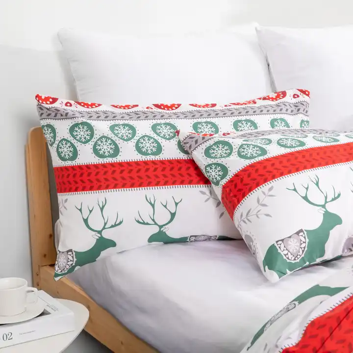 Flanel dekbedovertrek Scandi rood