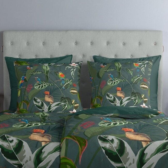 Katoen dekbedovertrek Botanical birds