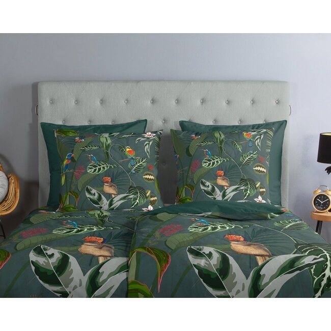 Katoen dekbedovertrek Botanical birds