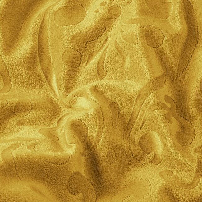 Velvet dekbedovertrek Sultan - embossed - goud