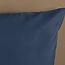 Katoensatijn dekbedovertrek uni donker blauw