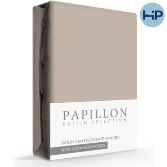 Papillon® Hoeslaken - katoen satijn - zand