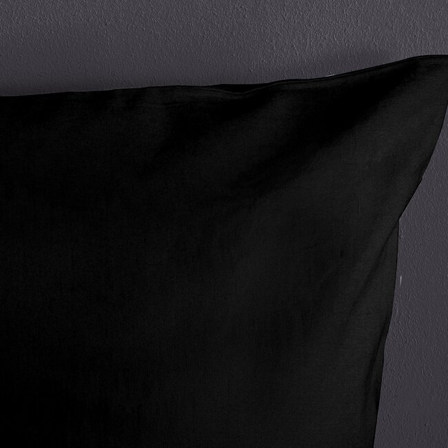 Uni dekbedovertrek zwart - katoen