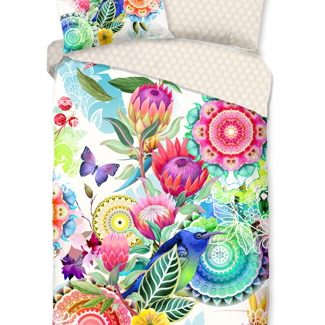 Katoen satijn dekbedovertrek Chess