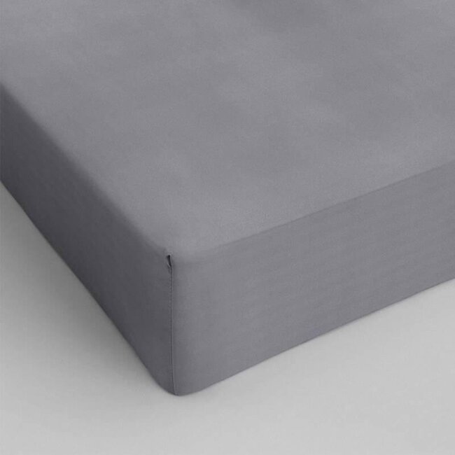 Hoeslaken - katoen - grijs