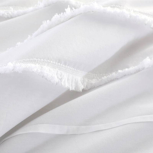 Katoen percal dekbedovertrek Lucidia - wit