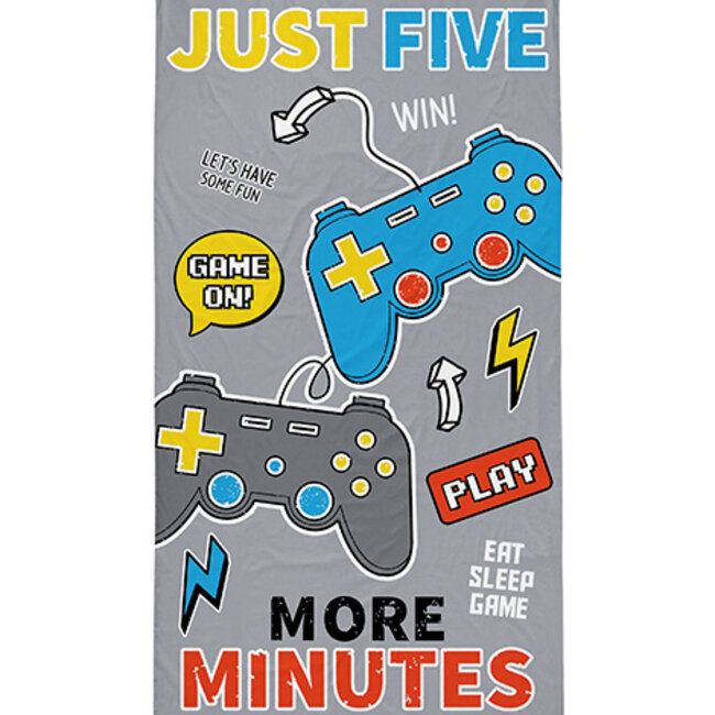 Strandlaken Eat, sleep, game - 70x140 cm - katoen