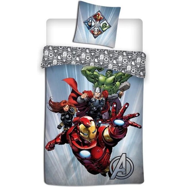 Avengers kinderdekbedovertrek Power - microvezel - 140x200+65x65 cm