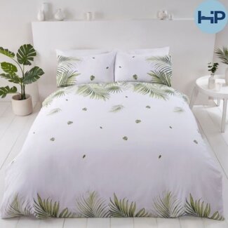 B-keus Purest Home dekbedovertrek Tropics groen - blended katoen - Lits-jumeaux (230x220 cm)