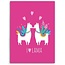 Sweet Home Lama fleece deken - roze - 130x160 cm - I ♥ Lama