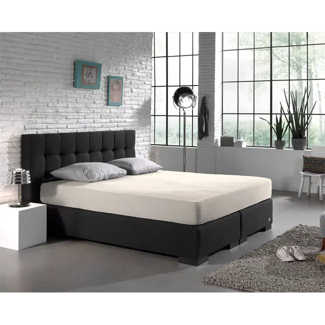 Hoeslaken - dubbel jersey - crème