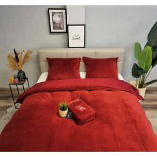 Beau Maison Velvet dekbedovertrek - rood
