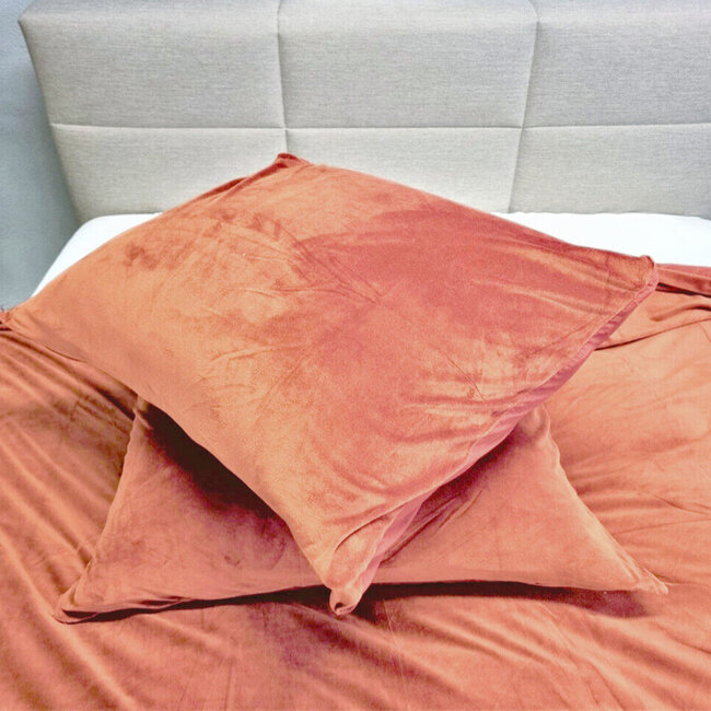 Velvet dekbedovertrek - roze