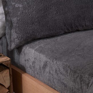 .Teddy by Decoware® Teddy fleece hoeslaken - antraciet