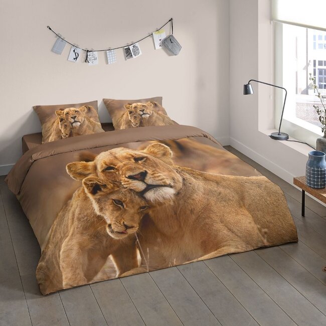 Microvezel dekbedovertrek Lovely lion