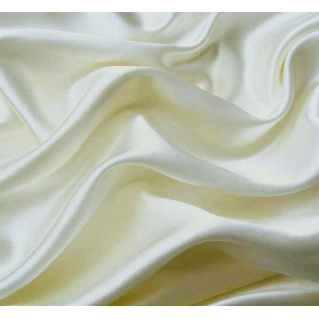 Glans satijn dekbedovertrek - off white