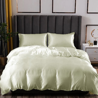 .Decoware® Glans satijn dekbedovertrek - off white