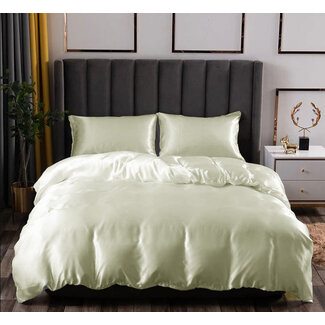 .Decoware® Glans satijn dekbedovertrek - off white