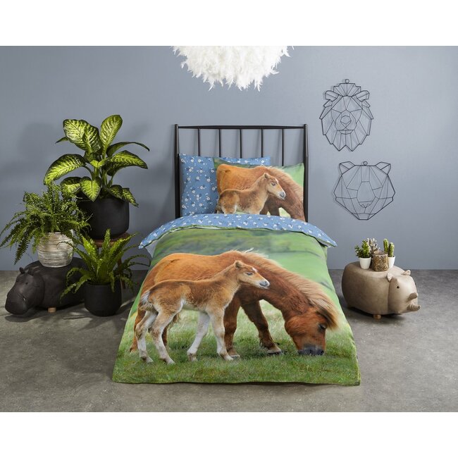 Katoen kinderdekbedovertrek Regine - 140x220 + 60x70 cm