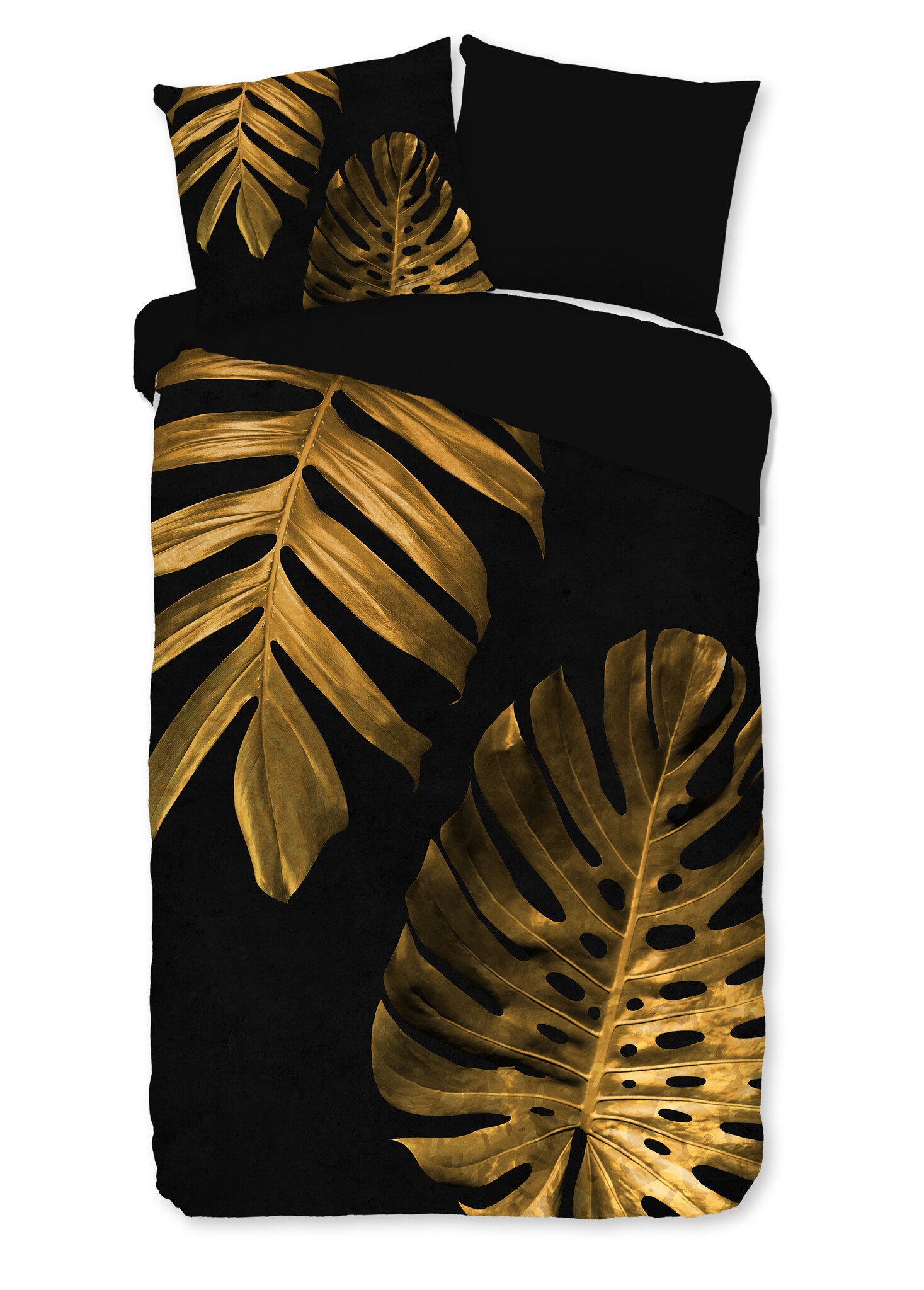 Dekbedovertrek Monstera gold - microvezel