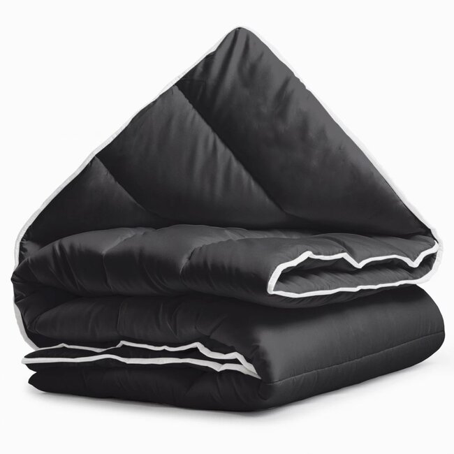 All in one lazy dekbed -  Dekbed en overtrek in 1  - zwart
