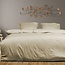 .Decoware® Hotelstreep dekbedovertrek - crème - katoen satijn