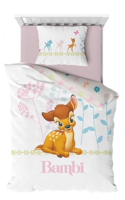 Bambi dekbedovertrek - katoen - 100x135 + 40x60 cm