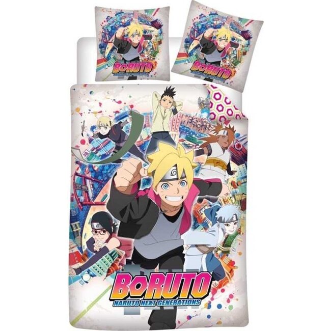 Naruto dekbedovertrek Boruto - microvezel - 140x200 + 65x65 cm