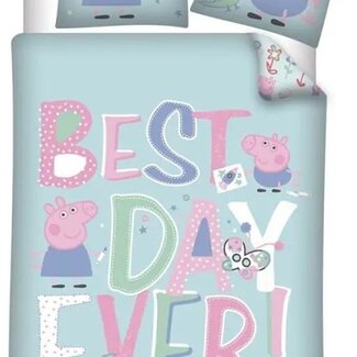Peppa Pig Peppa Pig dekbedovertrek Best Day Ever - microvezel - eenpersoons