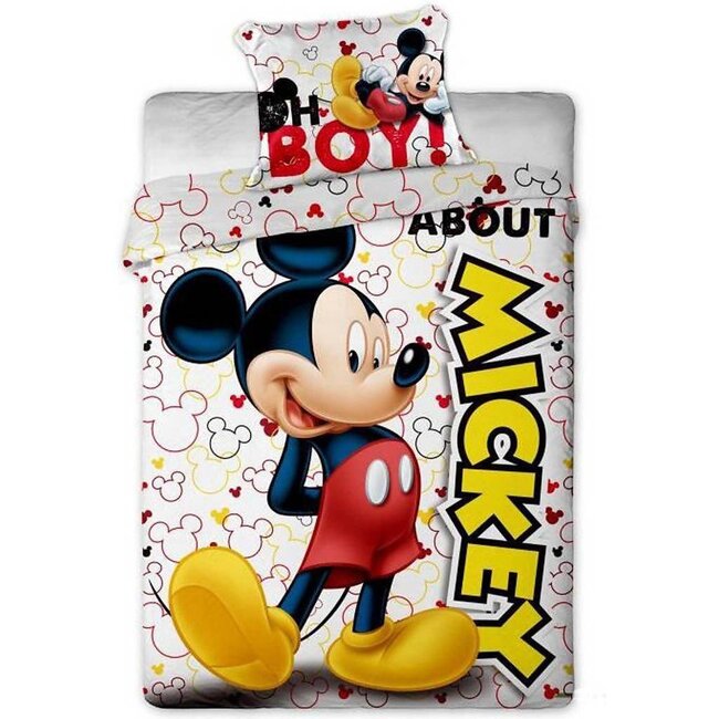 Mickey Mouse dekbedovertrek Mickey About - microvezel - 140x200 + 65x65 cm