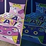 Glow in the dark dekbedovertrek Game roze - katoen - 140x200 + 70x80 cm
