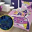 Glow in the dark dekbedovertrek Game roze - katoen - 140x200 + 70x80 cm