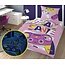 Glow in the dark dekbedovertrek Game roze - katoen - 140x200 + 70x80 cm