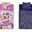 Glow in the dark dekbedovertrek Game roze - katoen - 140x200 + 70x80 cm