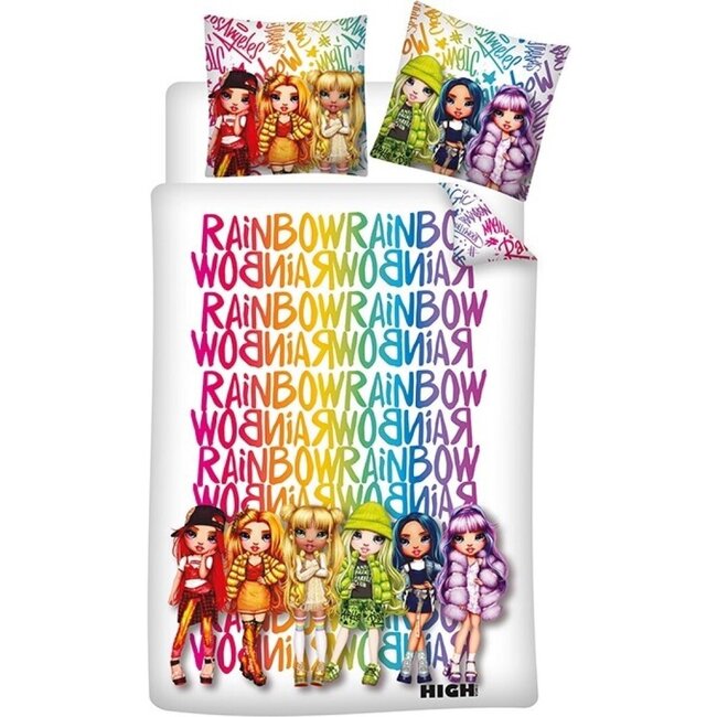 Rainbow High dekbedovertrek Rainbow High - polykatoen - 140x200 + 65x65 cm