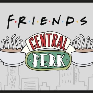 Friends Friends Deurmat Central Perk 40 X 70 Cm Rubber/polyester Grijs