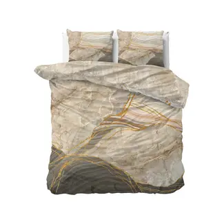 Sleeptime Dekbedovertrek Botticino taupe - Katoensatijn