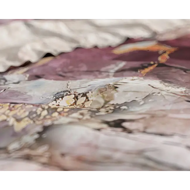 Katoen satijn dekbedovertrek Breccia roze