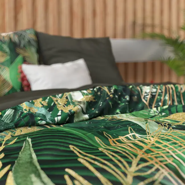 Katoen satijn dekbedovertrek Mentha