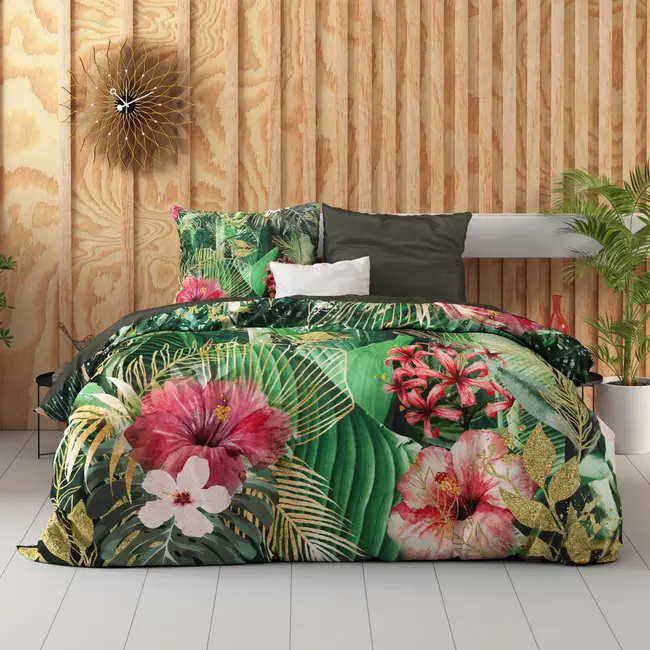 Katoen satijn dekbedovertrek Mentha