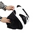 Logeerdeken 150x110 cm zwart panda - opvouwbaar