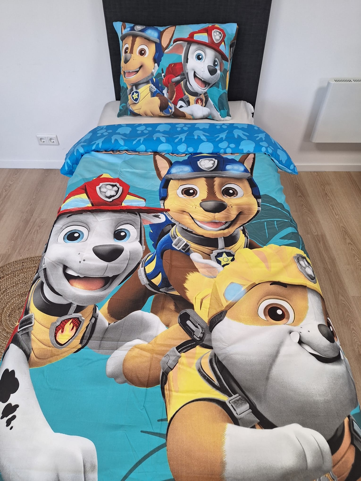 Paw Patrol dekbedovertrek Tricerapups - microvezel - 140x200 + 60x70 cm