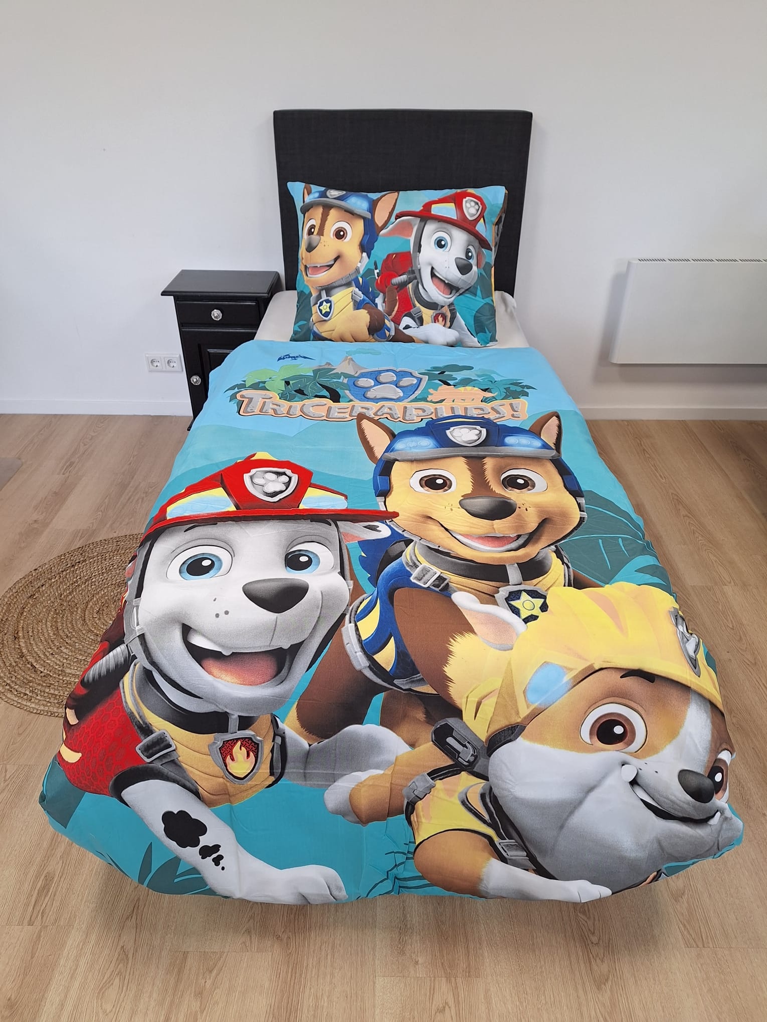 Paw Patrol dekbedovertrek Tricerapups - microvezel - 140x200 + 60x70 cm