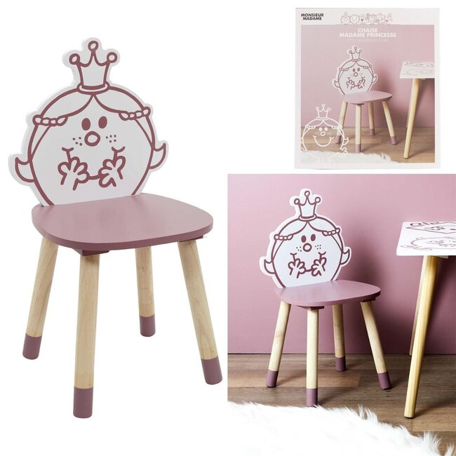 Kinderstoel Madame Princesse - roze
